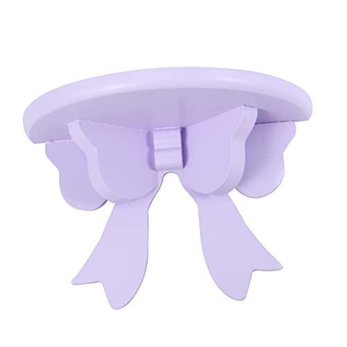 TOPPERFUN 1 Stück Fliegengestell Süßes Schlafzimmerdekor ästhetisch rustikal Schleifenregal Form Bogen Organisator für die Wandmontage Bowknot-Wandregal Raumaufbewahrung hölzern Violett von TOPPERFUN