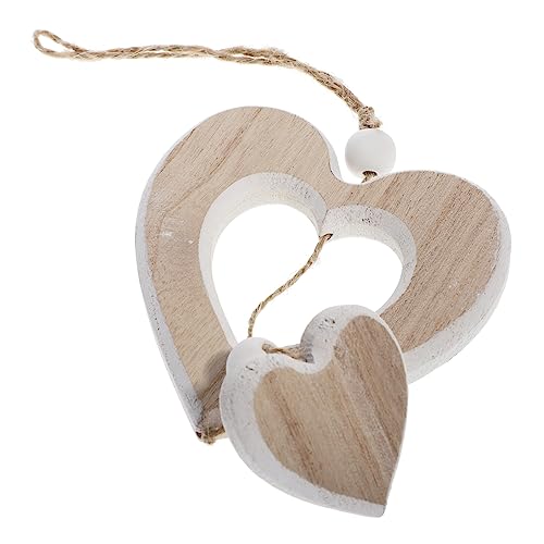 TOPPERFUN 1 Stück Herzförmiges Holz- -Ornament – ​​dauerhafte Hängende Verzierung Für Dekorationen Im Freien Zu Hause von TOPPERFUN