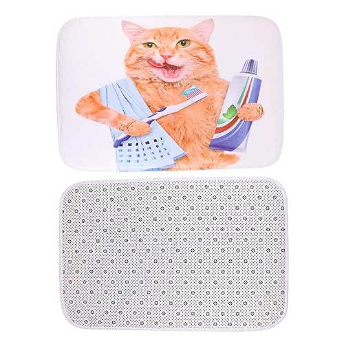 TOPPERFUN 1 Stück Kreative Katzenmuster Fußmatte rutschfeste Saugfähige Polyester Digitaldruck Fußmatte für Küche und Eingangsbereich Einfach zu Reinigen und Komfortabel TOPPERFUN 1 Stück Kreative Katzenmuster Fußmatte rutschfeste Saugfähige Polyester Digitaldruck Fußmatte für Küche und Eingangsbereich Einfach zu Reinigen und Komfortabel von TOPPERFUN