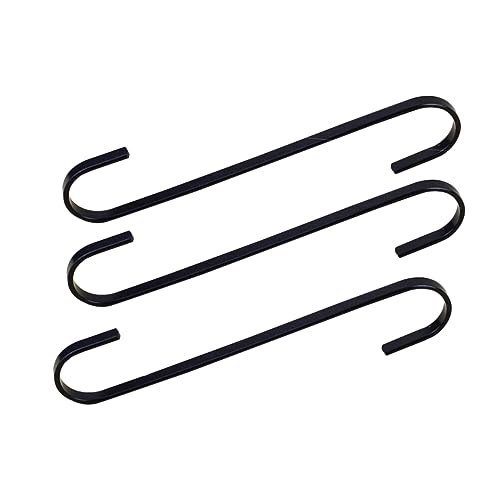 TOPPERFUN 1 Stück S Förmige Schwarze Haken aus Rostfreie Robuste Aufhänger für Töpfe Pfannen Handtücher Pflanzen und für Küche und von TOPPERFUN