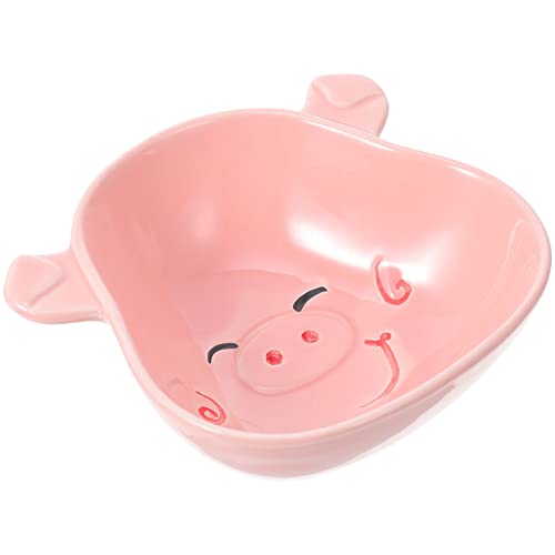 TOPPERFUN 1 Stück Schweineschale Porzellan Schwein Schüssel Schale in Hasenform Hallo Schale dekorativ Schüssel mit Cartoon-Motiven n Cartoon-Tier- Keramik Rosa von TOPPERFUN