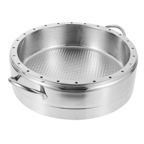 TOPPERFUN 1 Stück Verdickter Dampfer Dampfkörbchen Dampfgarer Gemüsedampfer Korb Dampfkörbe zum Kochen Dampftablett Dampfschale Dampfkochgeschirr Haushaltsdampfer Rostfreier Stahl Silber von TOPPERFUN