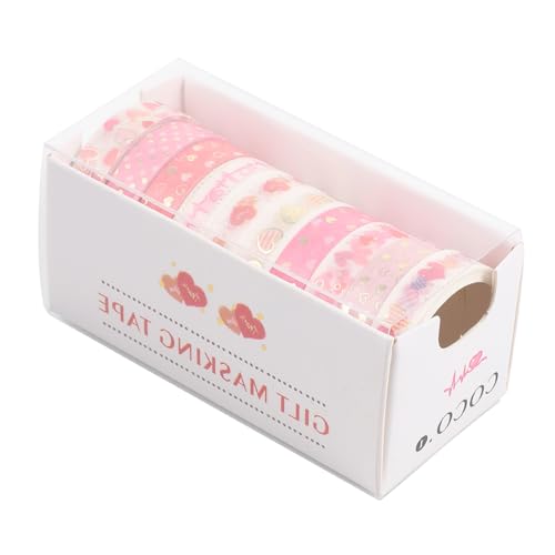 TOPPERFUN 10 Rollen Washi-Tape scrapbook scheckheft dekorativer Washi-Aufkleber chinesisches Dekor Aufkleber aus Washi-Papier Dekoratives Klebeband Geschenk schmücken China einstellen Rosa von TOPPERFUN