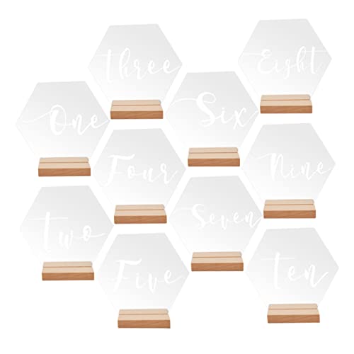 TOPPERFUN 10 Sätze Tischkarten Hochzeit Sechseckige Tischnummern für Restaurant Hochzeiten und Partys Kreative Platzkarten für Gäste Langlebig und Kratzfest TOPPERFUN 10 Sätze Tischkarten Hochzeit Sechseckige Tischnummern für Restaurant Hochzeiten und Partys Kreative Platzkarten für Gäste Langlebig und Kratzfest von TOPPERFUN