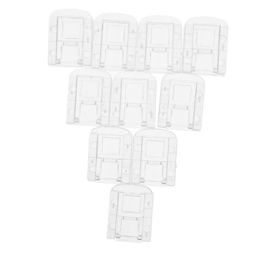 TOPPERFUN 10 Satz Mini Acryl Hasp mit Transparente Türverriegelung Robuste und Langlebige Scharnierverriegelung für Fenster und Türen Einfache Installation und Zuverlässige von TOPPERFUN