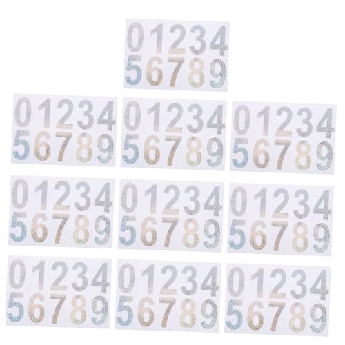 TOPPERFUN 10 Sets Wasserfeste Nummernaufkleber Für Briefkästen Klebenummern Für Briefkästen Nummernaufkleber Briefkastenaufkleber Nummern von TOPPERFUN