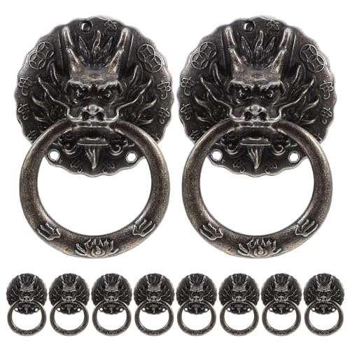 TOPPERFUN 10 Stück Schrankgriffe in Drachenform, Zink, Vintage Schubladentürgriffe Kommodenschrank Zugringe, Griffe für Schmuckschatullen und Geschenkboxen, Schrankgriffe Weinschrankgriffe TOPPERFUN 10 Stück Schrankgriffe in Drachenform, Zink, Vintage Schubladentürgriffe Kommodenschrank Zugringe, Griffe für Schmuckschatullen und Geschenkboxen, Schrankgriffe Weinschrankgriffe von TOPPERFUN