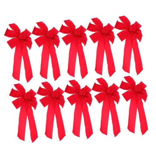 TOPPERFUN 10 Stück Samtbogen Stilvoll Feiertagskranz Zubehör Anordnung Baum Stoff Urlaub Kranzdekoration im Freien Kernstück Hauseingangsdekor Hochzeit groß Luxus Flanell rot TOPPERFUN 10 Stück Samtbogen Stilvoll Feiertagskranz Zubehör Anordnung Baum Stoff Urlaub Kranzdekoration im Freien Kernstück Hauseingangsdekor Hochzeit groß Luxus Flanell rot von TOPPERFUN