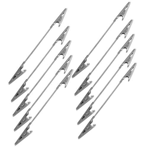 TOPPERFUN 10 Stück Teiliges Doppelseitige Alligator Notizklammern Metall Doppelkopf Klammern für DIY Basteln Scrapbooking Fotohalter Zettelhalter für Büro und Zuhause von TOPPERFUN