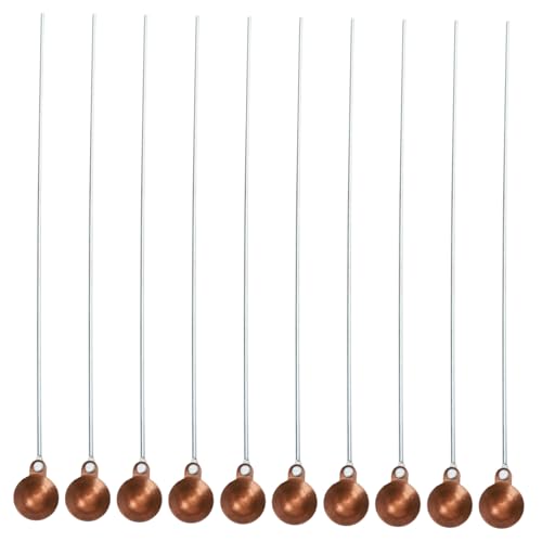 TOPPERFUN 10 Stück Teiliges Kupfer brennlöffel aus Robustem Eisen und Kupfer Hitzebeständig Ergonomisch Geformt für Chemische Verbrennungsexperimente Geeignet für Labor und von TOPPERFUN
