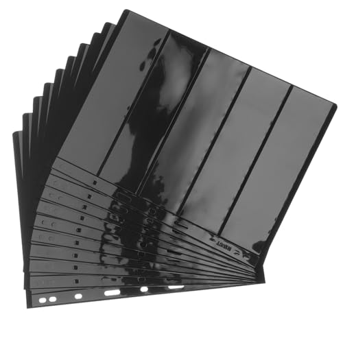TOPPERFUN 10 Stück Teiliges Stamp Collection Loose Leaf Einlegehüllen aus Langlebigem Pet Beidseitig Schwarz Standard Wiederverwendbar zum Schutz von Briefmarken Karten und Fotos in von TOPPERFUN