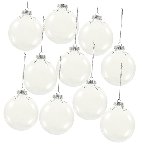 TOPPERFUN 10 Stück Teiliges Transparente Weihnachtskugeln Füllbare Baumschmuck Ornamente für DIY Deko zum Hängen Am Christbaum oder Fenster Langlebig und Leicht für Festliche Anlässe TOPPERFUN 10 Stück Teiliges Transparente Weihnachtskugeln Füllbare Baumschmuck Ornamente für DIY Deko zum Hängen Am Christbaum oder Fenster Langlebig und Leicht für Festliche Anlässe von TOPPERFUN