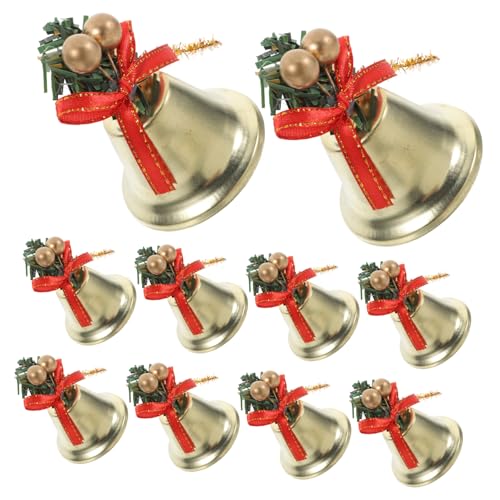 TOPPERFUN 10 Stück Teiliges Weihnachtsbaum Glocken Dekorationen DIY Weihnachtsbaum Hängeschmuck Jingle Bells Ornamente für Festliche Anlässe Weihnachtsfeier Tür und Wanddekorationen TOPPERFUN 10 Stück Teiliges Weihnachtsbaum Glocken Dekorationen DIY Weihnachtsbaum Hängeschmuck Jingle Bells Ornamente für Festliche Anlässe Weihnachtsfeier Tür und Wanddekorationen von TOPPERFUN