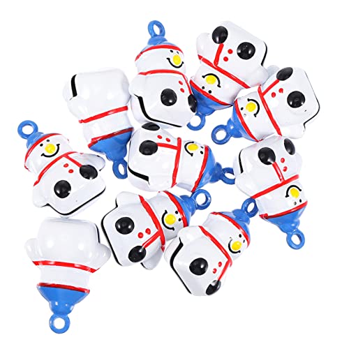 TOPPERFUN 10 Stück Teiliges Weihnachtsmann Schneemann Kupferglocken Cartoon DIY Weihnachtsdekoration für Weihnachtsbaum Fenster Türen und TOPPERFUN 10 Stück Teiliges Weihnachtsmann Schneemann Kupferglocken Cartoon DIY Weihnachtsdekoration für Weihnachtsbaum Fenster Türen und von TOPPERFUN