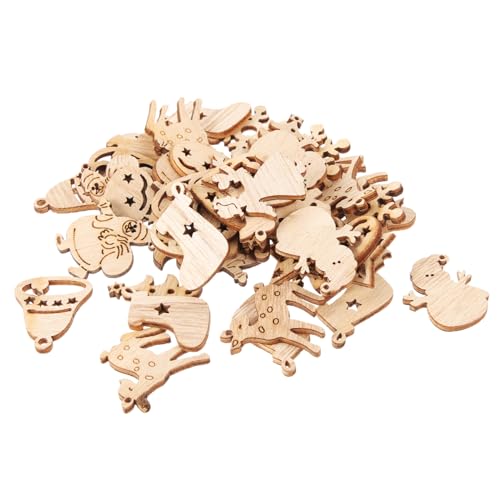 TOPPERFUN 100 Stück Teiliges Holz Weihnachts-diy Cutouts zum Bemalen Christbaumschmuck Holzanhänger Mix für Baum Wand Kamin Festliche Bastelideen TOPPERFUN 100 Stück Teiliges Holz Weihnachts-diy Cutouts zum Bemalen Christbaumschmuck Holzanhänger Mix für Baum Wand Kamin Festliche Bastelideen von TOPPERFUN