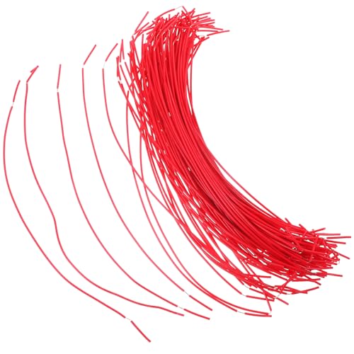 TOPPERFUN 100Stücke Verbindungsdraht für Physik Experimente Isolierte Kabel für Bildung Elektriker und Laboranwendungen Rote Drähte Kompakt und Robust von TOPPERFUN