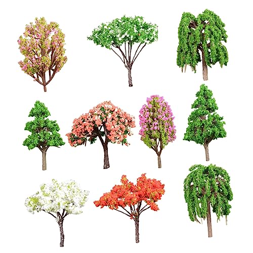 TOPPERFUN 10stücke Grüner Baum Für Mikrolandschaften Künstlicher Baum Sandtischmodell Simulationsbaummodell Sandtischzubehör von TOPPERFUN