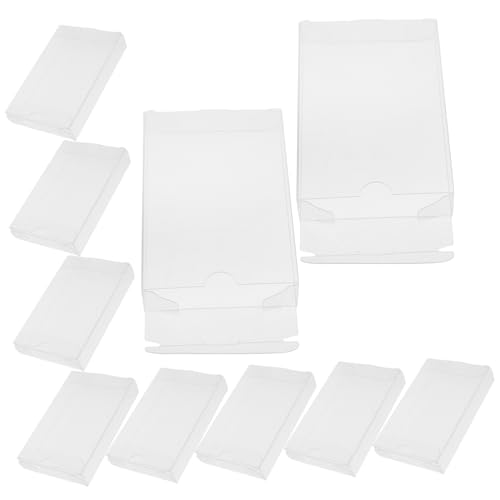 TOPPERFUN 10pcs PVC -Kassetten -Klebeband -speichersystem Audio -bandspeicher Hülle Staubschutz Klarer Kassettenklebeband Box Tragbarer Musikkassetten -Organizer 30 Draht von TOPPERFUN