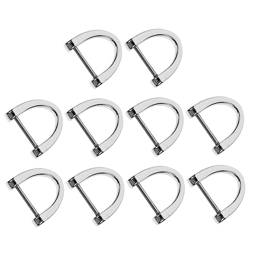 TOPPERFUN 10stücke Pack D-förmige Metallringe Ersatz Für Taschen Zubehör Diy Projekte Gepäck Befestigung Ringe Haken Leicht Tragbar Langlebig TOPPERFUN 10stücke Pack D-förmige Metallringe Ersatz Für Taschen Zubehör Diy Projekte Gepäck Befestigung Ringe Haken Leicht Tragbar Langlebig von TOPPERFUN