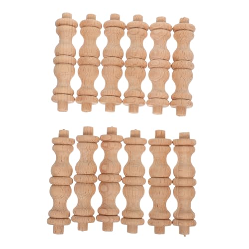 TOPPERFUN 12 Stück Holzschnitzsäulen Rustikale Spindeln Für Die Hausbar Als Weinregal Ornament Für Die Garderobenküche Und Das Wohnzimmerdekor TOPPERFUN 12 Stück Holzschnitzsäulen Rustikale Spindeln Für Die Hausbar Als Weinregal Ornament Für Die Garderobenküche Und Das Wohnzimmerdekor von TOPPERFUN
