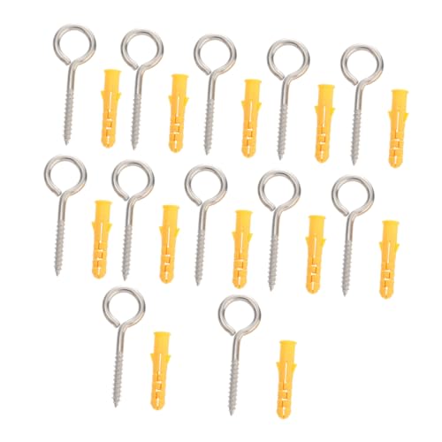 TOPPERFUN 12 Stück Teiliges Edelstahl Augenschrauben Schwerlast mit Expansion Röhren Rostfrei Korrosionsbeständig für Hängematten Schaukelstühle Pflanzenampeln Vielseitig Einsetzbar von TOPPERFUN