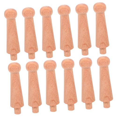 TOPPERFUN 12 Stück Unbemalte Holzspindel Baluster Unbemalte Holz Bastelspindeln Europäischer Stil Rustikale Geschnitzte Säulen Für Schrank Kleiderschrank Möbeldekor von TOPPERFUN