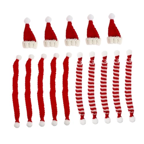 TOPPERFUN 15 Stück Teiliges Mini Weihnachtsmützen und Gestrickte Schals Festliche Flaschen und Deko Praktische Schutzfunktion für Weihnachts und Neujahrsfeiern TOPPERFUN 15 Stück Teiliges Mini Weihnachtsmützen und Gestrickte Schals Festliche Flaschen und Deko Praktische Schutzfunktion für Weihnachts und Neujahrsfeiern von TOPPERFUN