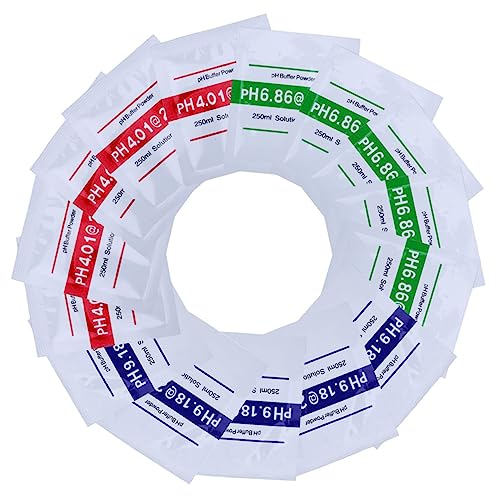 TOPPERFUN 15 Stück Ph Kalibrierpulver – 4,01 6,86 9,18 – Einfach zu Verwenden für Ph Meter für Trinkwasser Aquarien und Pools TOPPERFUN 15 Stück Ph Kalibrierpulver – 4,01 6,86 9,18 – Einfach zu Verwenden für Ph Meter für Trinkwasser Aquarien und Pools von TOPPERFUN