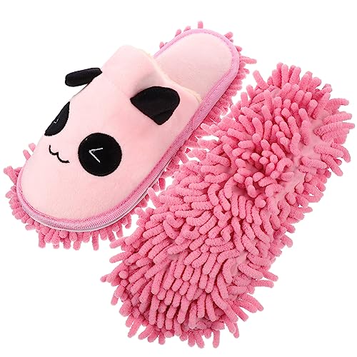 TOPPERFUN 1Paar Waschbare Mop Hausschuhe Rutsch Reinigungsschlappen für Effiziente Staubreinigung für Böden Fenster und aus Hochwertigem Material Pinke Panda Design TOPPERFUN 1Paar Waschbare Mop Hausschuhe Rutsch Reinigungsschlappen für Effiziente Staubreinigung für Böden Fenster und aus Hochwertigem Material Pinke Panda Design von TOPPERFUN