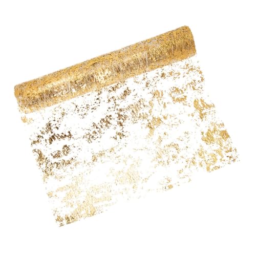 TOPPERFUN 1rolle Tüll Tischläufer Gold Tischdekoration Für Hochzeiten Partys Und Festlichkeiten Vielseitig Einsetzbar Design Für Stilvolle Anlässe von TOPPERFUN