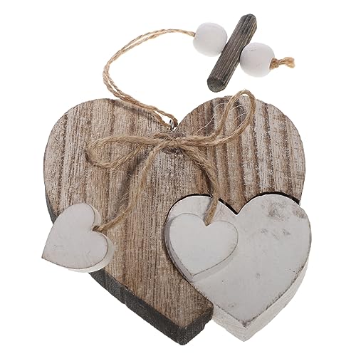 TOPPERFUN Herzförmiges Hängedekor Aus Holz Für Zuhause Aus Holz Zum Aufhängen Herzform Bastelanhänger Für Den Innenbereich von TOPPERFUN