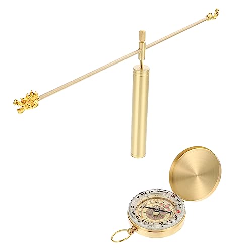 TOPPERFUN 1Stück Dowsing Rod mit Drachenkopf und Kompass Tragbare Feng Shui Erkennungsstange aus Reinem Kupfer zur Wasserader und Erkennung TOPPERFUN 1Stück Dowsing Rod mit Drachenkopf und Kompass Tragbare Feng Shui Erkennungsstange aus Reinem Kupfer zur Wasserader und Erkennung von TOPPERFUN
