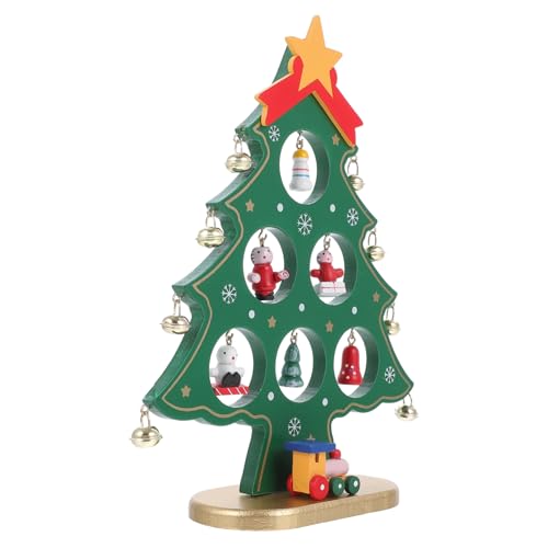 TOPPERFUN 1stück Weihnachtsbaum Dekoration Aus Holz Süßes Desktop Ornament Für Zuhause Büro Und Festlichkeiten Weihnachtsdeko Für Wohnzimmer Und von TOPPERFUN