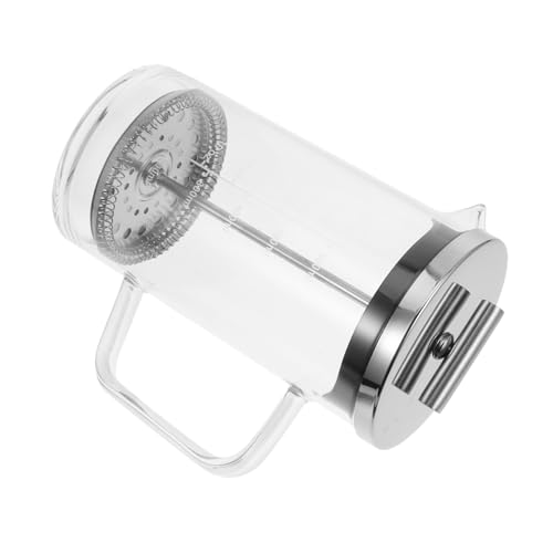 TOPPERFUN 1Stück Kaffeekanne mit Manuelle Kaffeepresse aus Hochwertigem Borosilikatglas für Filterkaffee und Teezubereitung Langlebig Bedienen von TOPPERFUN