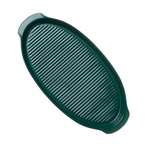 TOPPERFUN 1Stück Keramische Servierplatte Oval Kleine Grüne Backform für Aufläufe Mikrowellen und Ofen Retro Design Leicht zu Reinigen und Langlebig von TOPPERFUN