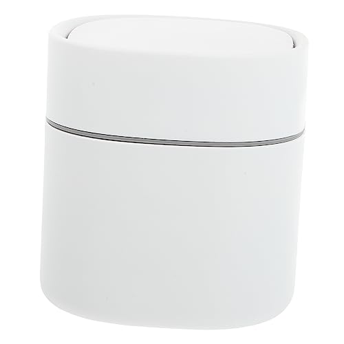TOPPERFUN 1Stück Mini Mülleimer mit Deckel Eleganter Desktop Abfallbehälter Vielseitig Einsetzbar für Büro Bad und Haushalt aus Hochwertigem Platzsparend von TOPPERFUN