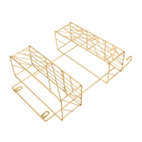 TOPPERFUN 1Stück Simple Iron Wall Mounted Storage Rack Stylish Two Tier Organizer for Home Space Saving Design for Keys Hats and Daily Essentials Construction for Use TOPPERFUN 1Stück Simple Iron Wall Mounted Storage Rack Stylish Two Tier Organizer for Home Space Saving Design for Keys Hats and Daily Essentials Construction for Use von TOPPERFUN
