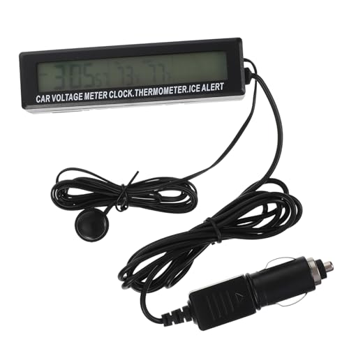 TOPPERFUN 1stück Fahrzeuguhr Mit Temperatur Und Spannungsanzeige Hochpräzise Digitale Auto-uhr Installieren Leuchtet Nachts Für Geeignet von TOPPERFUN