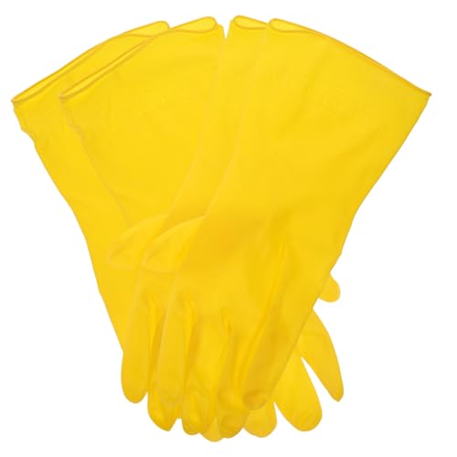 TOPPERFUN 2 Paare Dicke Spülhandschuhe aus PVC Wiederverwendbare Küchenhandschuhe zum Putzen Strapazierfähige Haushaltshandschuhe Mittlere Wasser und Reißfest für Geschirrspülen und TOPPERFUN 2 Paare Dicke Spülhandschuhe aus PVC Wiederverwendbare Küchenhandschuhe zum Putzen Strapazierfähige Haushaltshandschuhe Mittlere Wasser und Reißfest für Geschirrspülen und von TOPPERFUN
