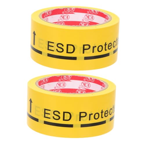 TOPPERFUN 2 Rollen Antistatik Warnband Poly Material Elektrostatisch Großpackung Vorsicht Vor Auto Warnungen Doppelseitiges Klebeband Strapazierfähige Streifen Selbstklebend Für von TOPPERFUN