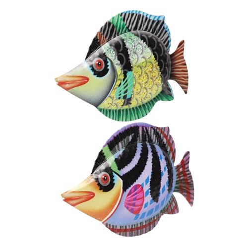 TOPPERFUN 2 STÜCK Eisenkunst Fisch Wanddekoration Garten Innenbereich Langlebig Wetterfest für Wohnzimmer Schlafzimmer Terrasse Kreative Hängende Metallanhänger in Grün und Blau TOPPERFUN 2 STÜCK Eisenkunst Fisch Wanddekoration Garten Innenbereich Langlebig Wetterfest für Wohnzimmer Schlafzimmer Terrasse Kreative Hängende Metallanhänger in Grün und Blau von TOPPERFUN