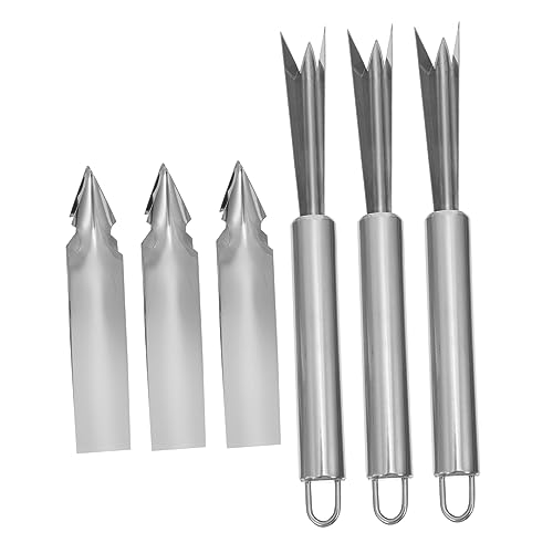 TOPPERFUN 2 Sätze Ananasschäler Teilig Werkzeug Zum Schälen Und Entkernen Von Ananas Ananasschneider Und Leicht Zu Reinigen Ergonomischem Griff 6 Stück * 2 von TOPPERFUN