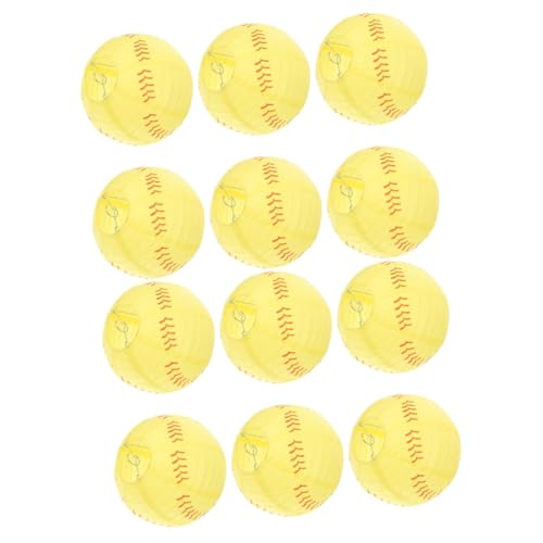 TOPPERFUN 2 Sätze Baseball Papierlaterne Dekorative Hängelampe Für Sport Und Geburtstagsfeiern Gelbe Lampions Für Themenpartys Und Langlebig 6 Stück * 2 von TOPPERFUN