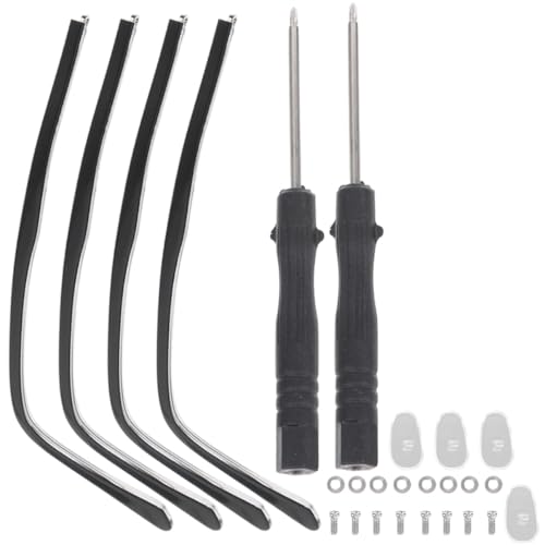 TOPPERFUN 2 Sätze Metall Brillenbügel Ersatz Anti allergische Gläser Arme Beine Komfortable Stilvolle Brillenbeine für Lesebrillen Robuste Passend für Brillenmodelle von TOPPERFUN
