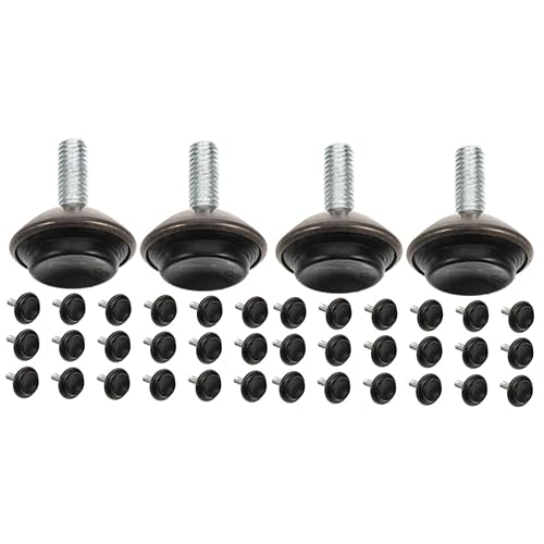 TOPPERFUN 2 Sätze Verstellbare Möbelfüße Höhenverstellbare Nivellierfüße Für Sofa Und rutschfeste Basis Holzböden Langlebig Installieren 20 Stück * 2 von TOPPERFUN