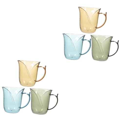 TOPPERFUN 2 Sätze Zahnbürstenbecher Aus Kunststoff Transparentes Minimalistisches Design Für Badezimmer Und Mundspülbecher Oder Trinkbecher Für Saft Milch 3 Stücke * 2 von TOPPERFUN