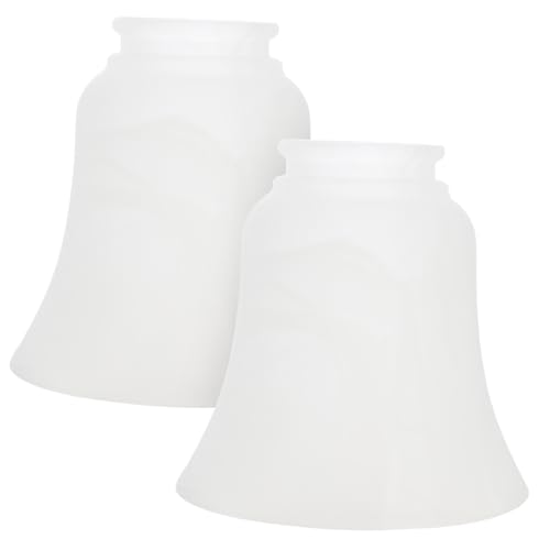 TOPPERFUN 2 Stck Glas Lampenschirme Schneeflocke Design Deckenleuchte Ersatz Lampenschirm für Pendelleuchten Wohnzimmer Schlafzimmer Bar Dekoration von TOPPERFUN