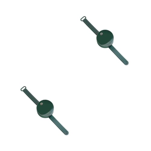 TOPPERFUN 2 Stck. Handgelenkspiegel Lüfter Mini Kühlung Fans Hände Handgelenk-Spiegel-Fan einstellbare Ladegebläse USB-Fanuhr tragbare Fanuhr Linse Green von TOPPERFUN