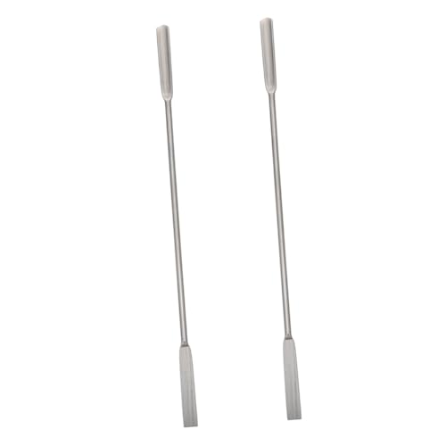 TOPPERFUN 2 Stück Edelstahl Doppelspatel Mikrolöffel Labor Spatel U förmig Poliert Probenahme Werkzeug für Labore Forschung Schule Vielseitig und Praktisch von TOPPERFUN
