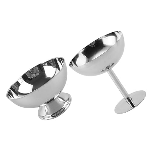 TOPPERFUN 2 Stück Edelstahl Eisbecher Sahnebecher Stahl Eisschale Parfait Eisschalen Dessert Eisbecher Aus Edelstahl Sahneschale Eisbecher von TOPPERFUN